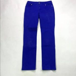 Chicos So Slimming Slim Leg Womens Size 0 Blue Wash Denim Jeans